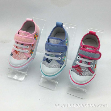 Zapatos de lona de la impresión del nuevo del zapato de la muchacha del bebé